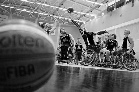 15th October, 2018. At the game between «Shans» team (Tyumen region) and «Legion Yugra» team (KHMAO-Yugra). All-Russian wheelchair basketball tournament 2018, Tyumen.