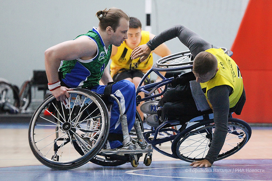 10.10.2020. Во время матча между командами «Легион-Югра» (ХМАО-Югра) и «Волга» (Ульяновская область). Всероссийский турнир по баскетболу на колясках 2020, Тюмень. (Автор фото Горшкова Наталья)
