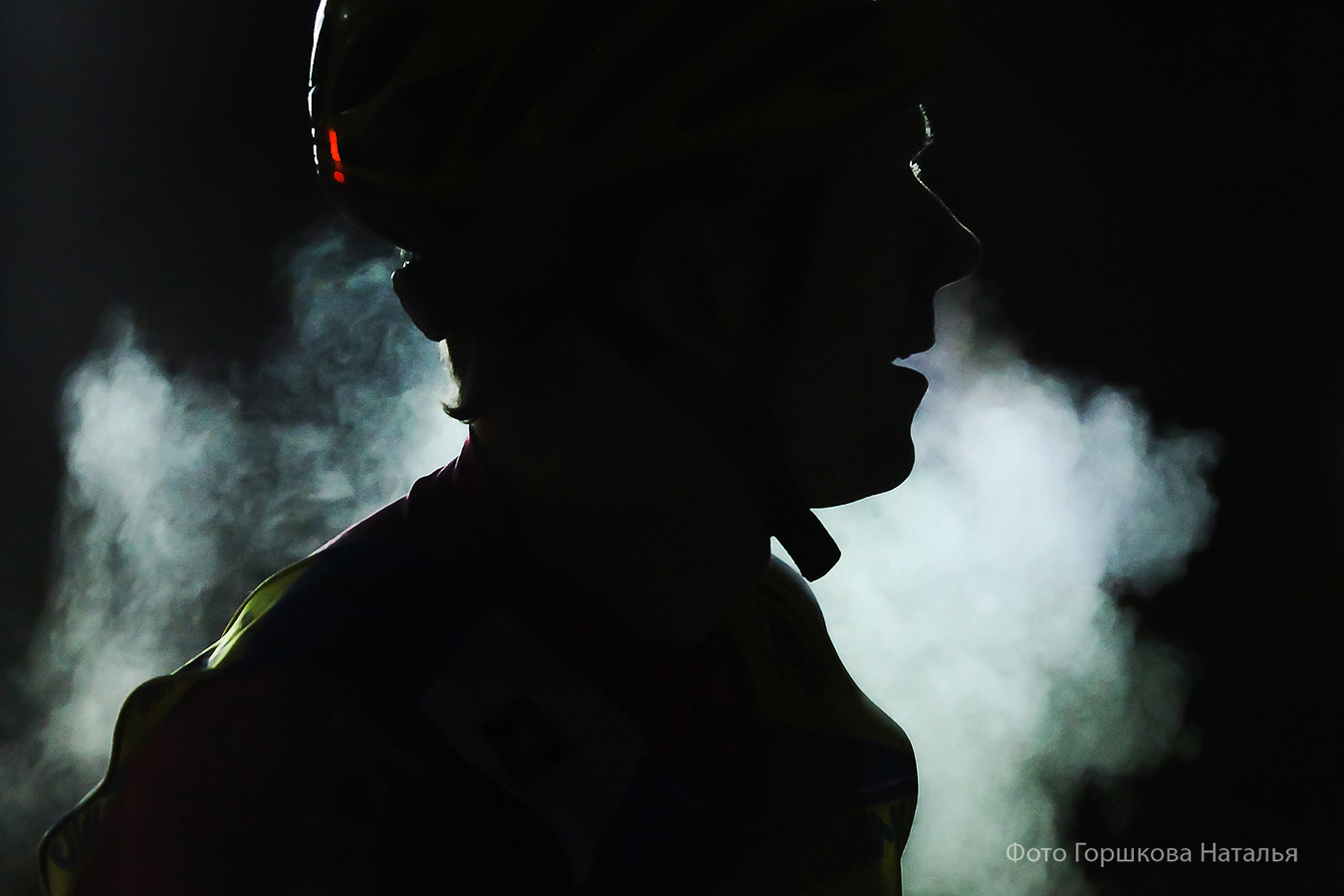 Николай Кузовлев после прохождения ледовой трассы.