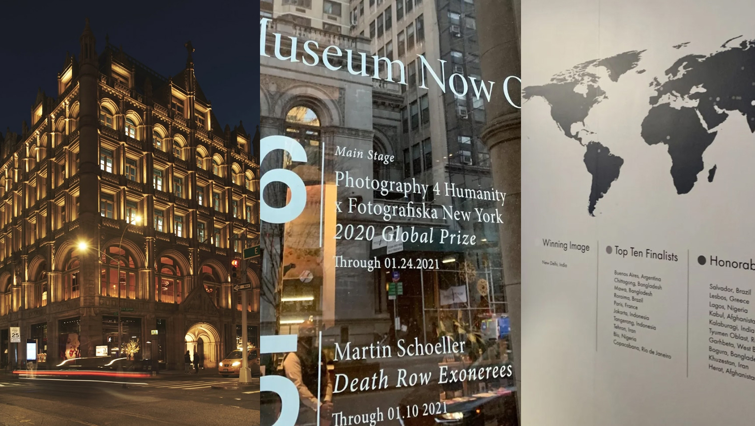 Выставка по итогам международного фотоконкурса "Photography 4 Humanity" в рамках инсталляции Fotografiska NY (Нью-Йорк, декабрь 2021).